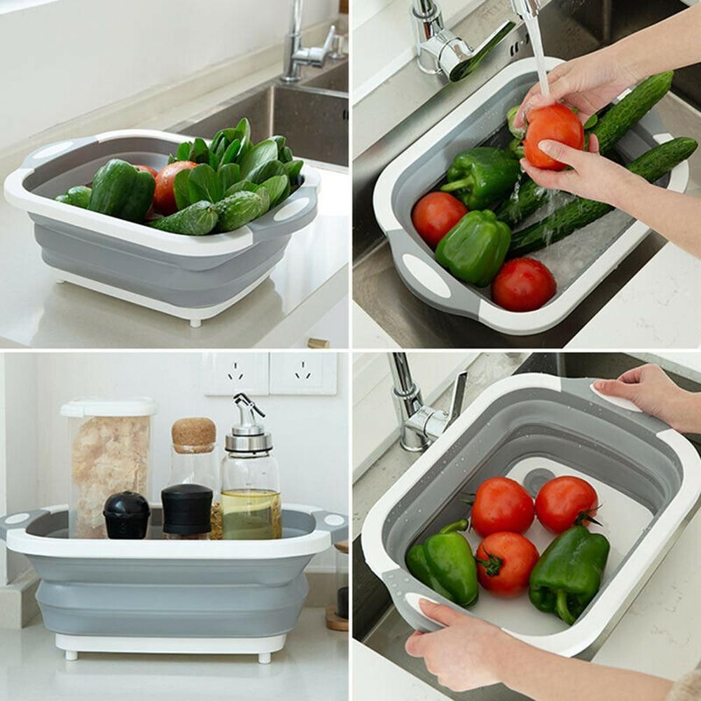 Folding Chopping Board Vegetable Washing Basket - Jolie Divinity