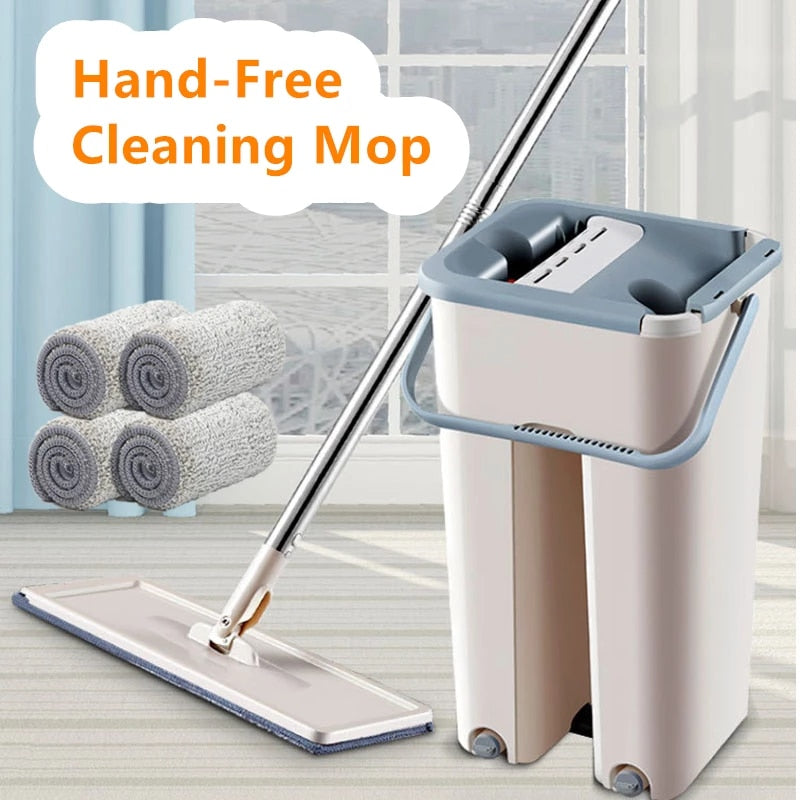 Flat Mop Bucket Hand Free Wringing - Jolie Divinity